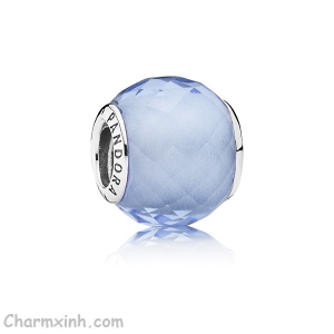 Charm glass xanh loại nhỏ Blue Petite Facets Charm GL102